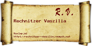 Rechnitzer Vaszilia névjegykártya